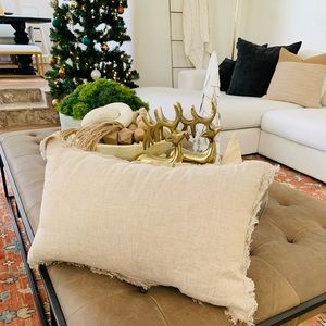 Threshold studio McGee natural linen lumbar pillow NWT